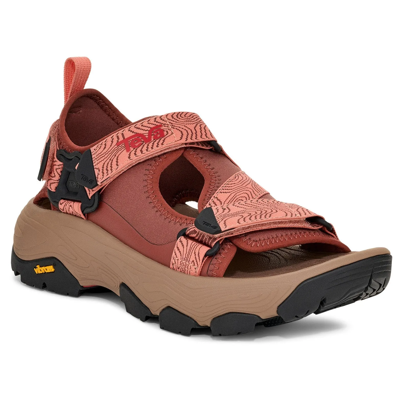 Teva Damen Grandview Max Wander-Sandale in Mahagoni/Blooming Dahlia