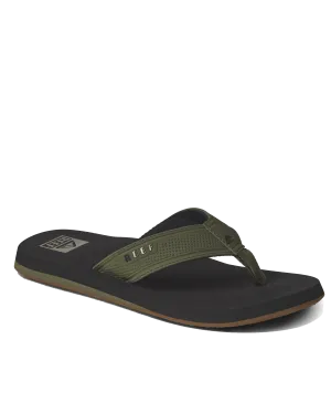 Die Layback Flip Flops in Schwarz & Olive