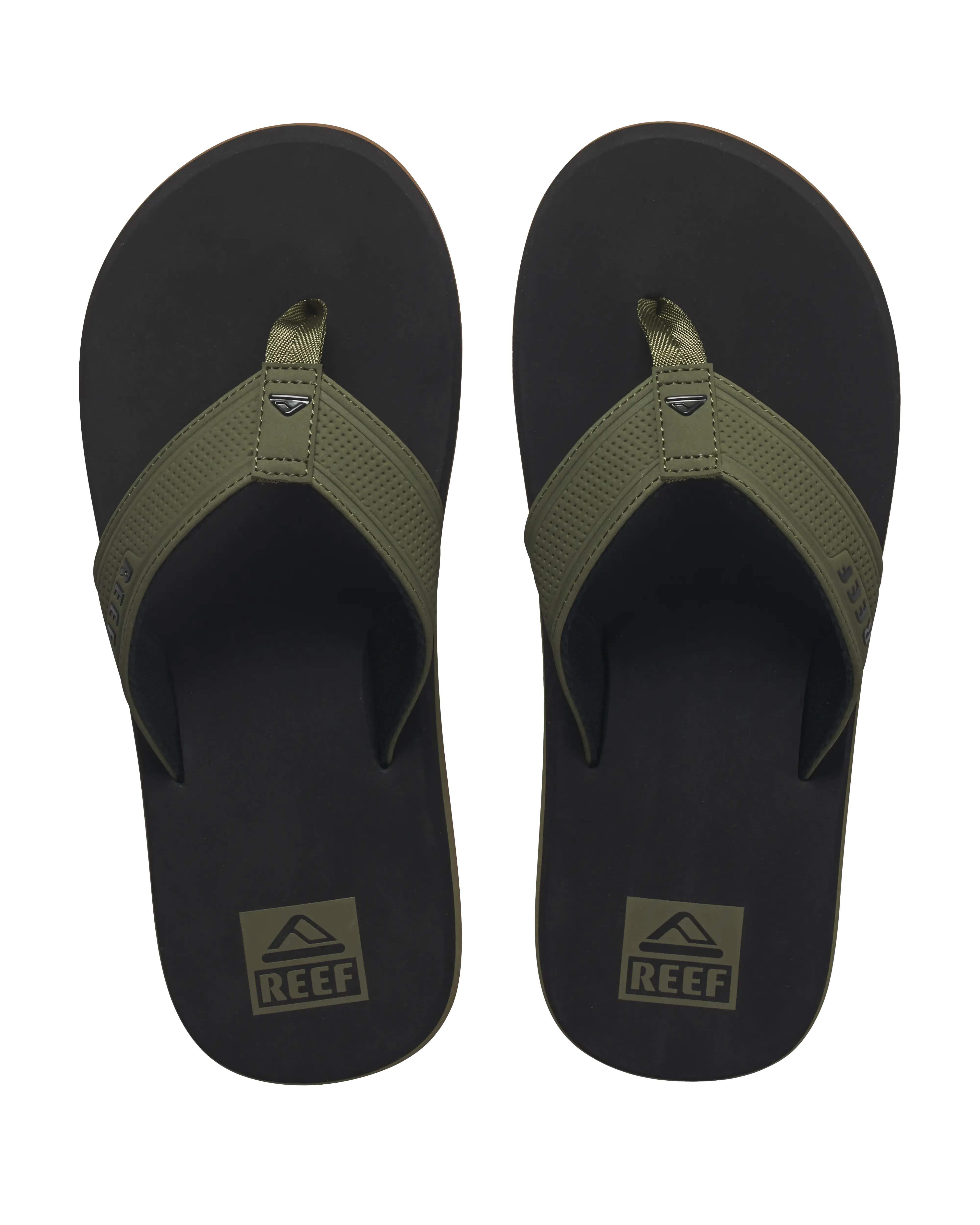 Die Layback Flip Flops in Schwarz & Olive