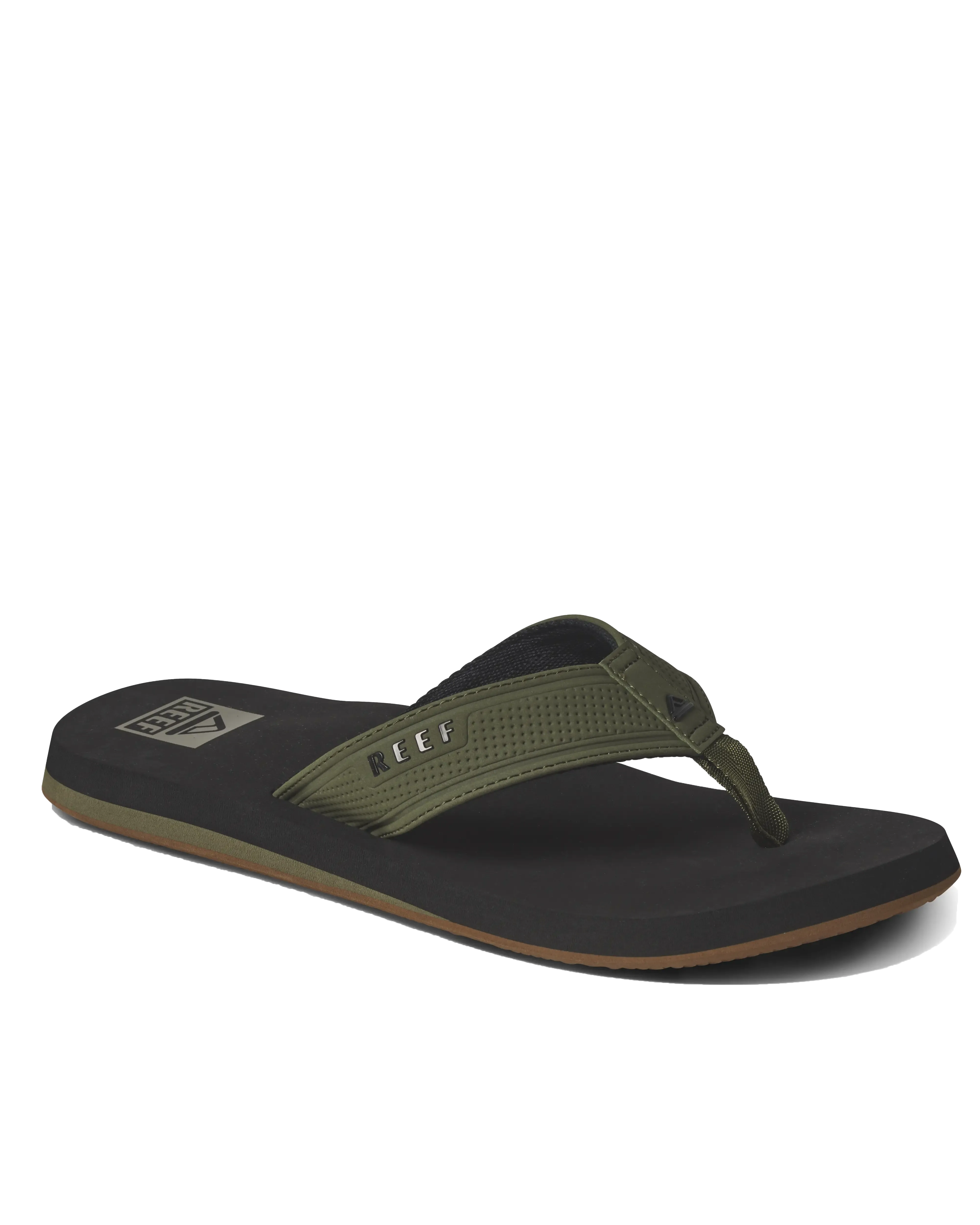 Die Layback Flip Flops in Schwarz & Olive