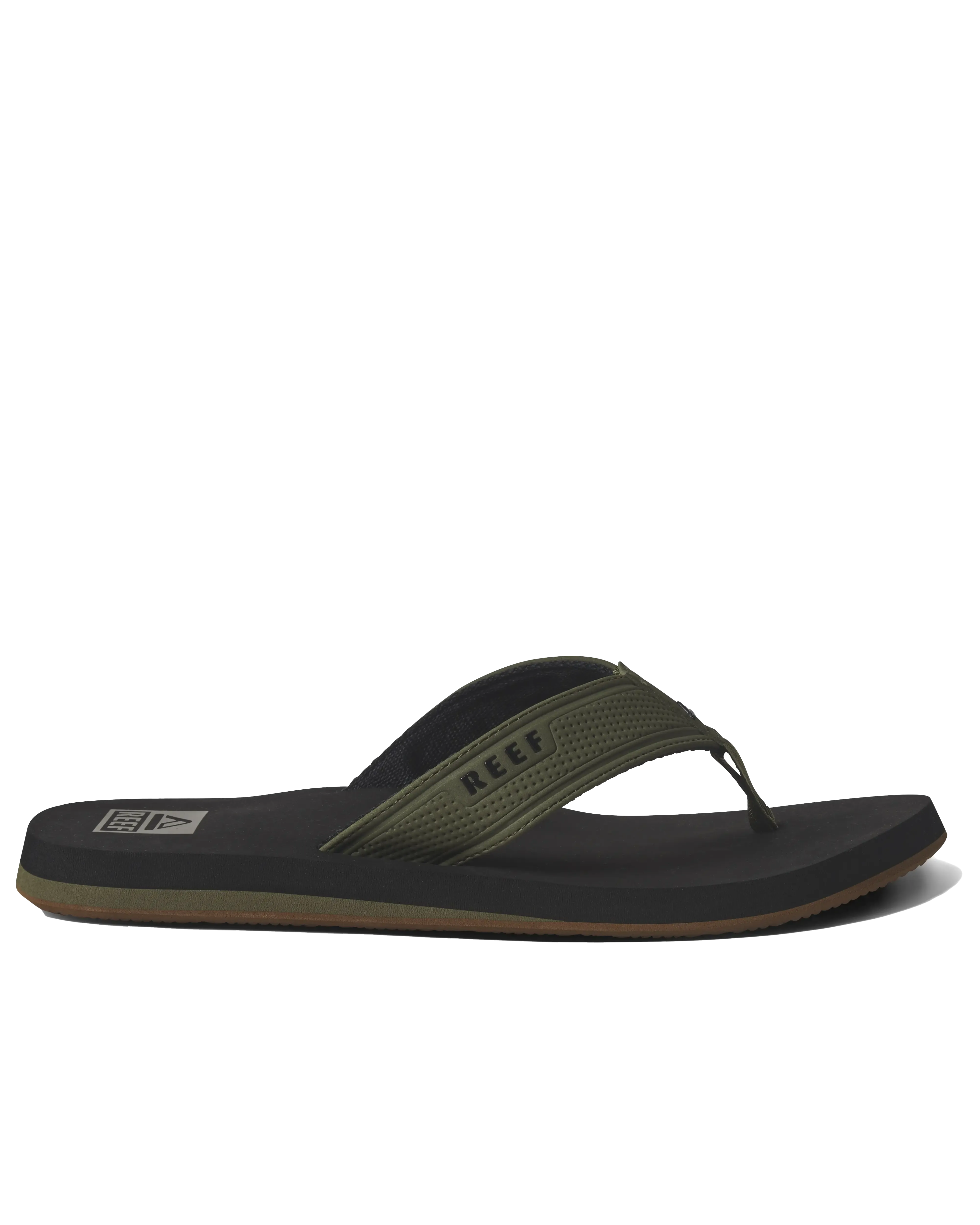 Die Layback Flip Flops in Schwarz & Olive