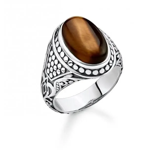 Thomas Sabo Arizona Tigerauge Silber Siegelring TR2241-826-2 Thomas Sabo Ringe