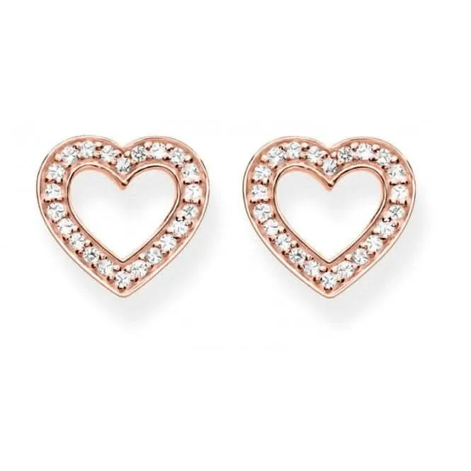 Thomas Sabo Herz Große Ohrstecker in Roségold H1945-416-14 Thomas Sabo Ohrringe
