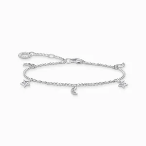 Thomas Sabo Schmuck Thomas Sabo Charm Club Armband aus Sterlingsilber mit Stern und Mond