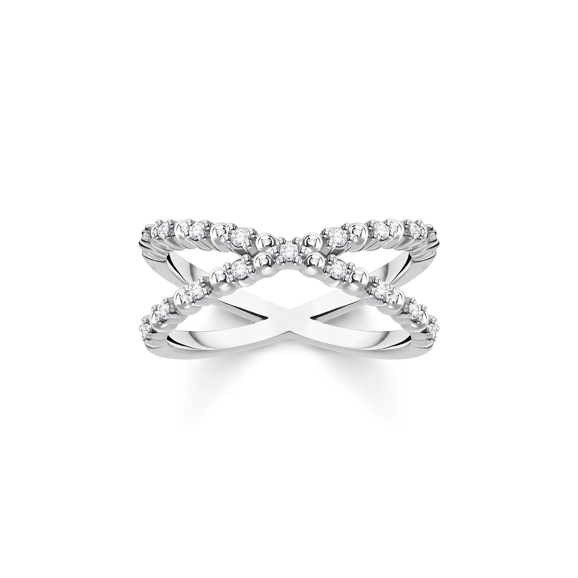 Thomas Sabo Schmuck Thomas Sabo Charm Club Sterling Silber Weiß CZ X-Form Ring
