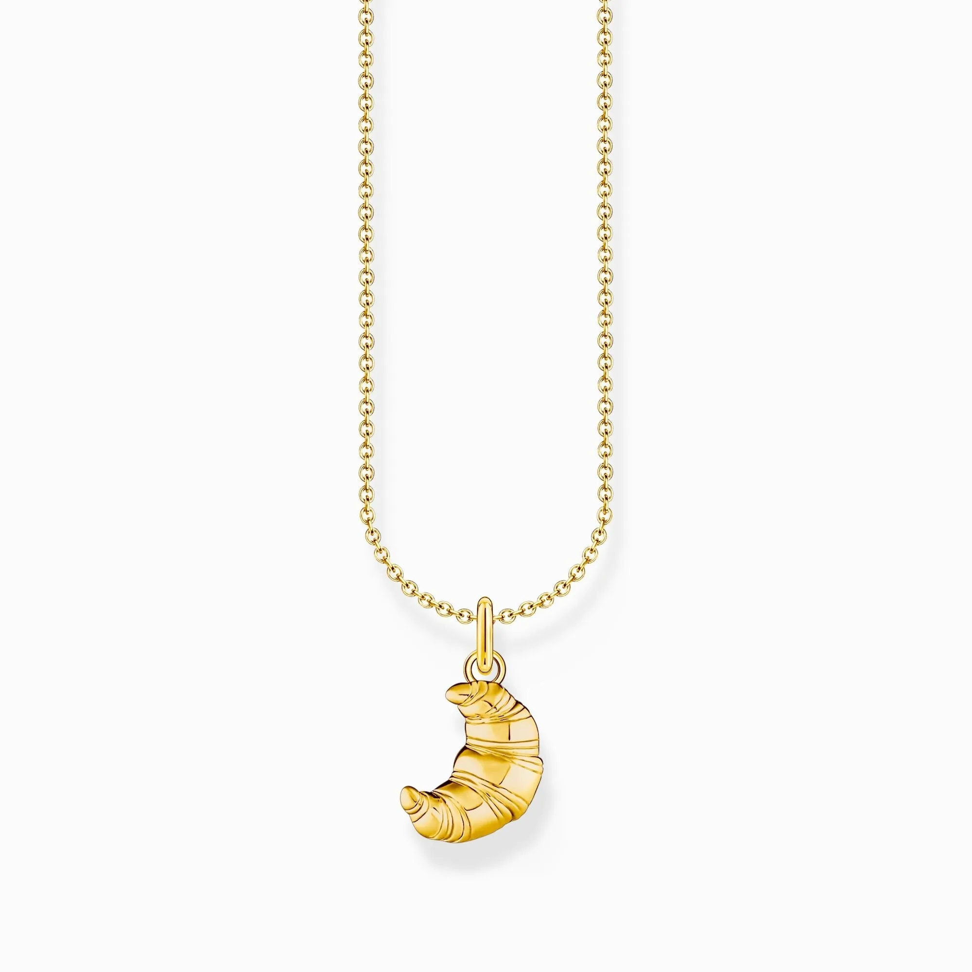 Thomas Sabo Schmuck Thomas Sabo Halskette Croissant aus Sterling Silber vergoldet