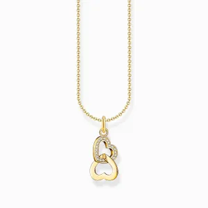 Thomas Sabo Schmuck Thomas Sabo Vergoldete Sterling Silber Verflochtene Herzen Halskette