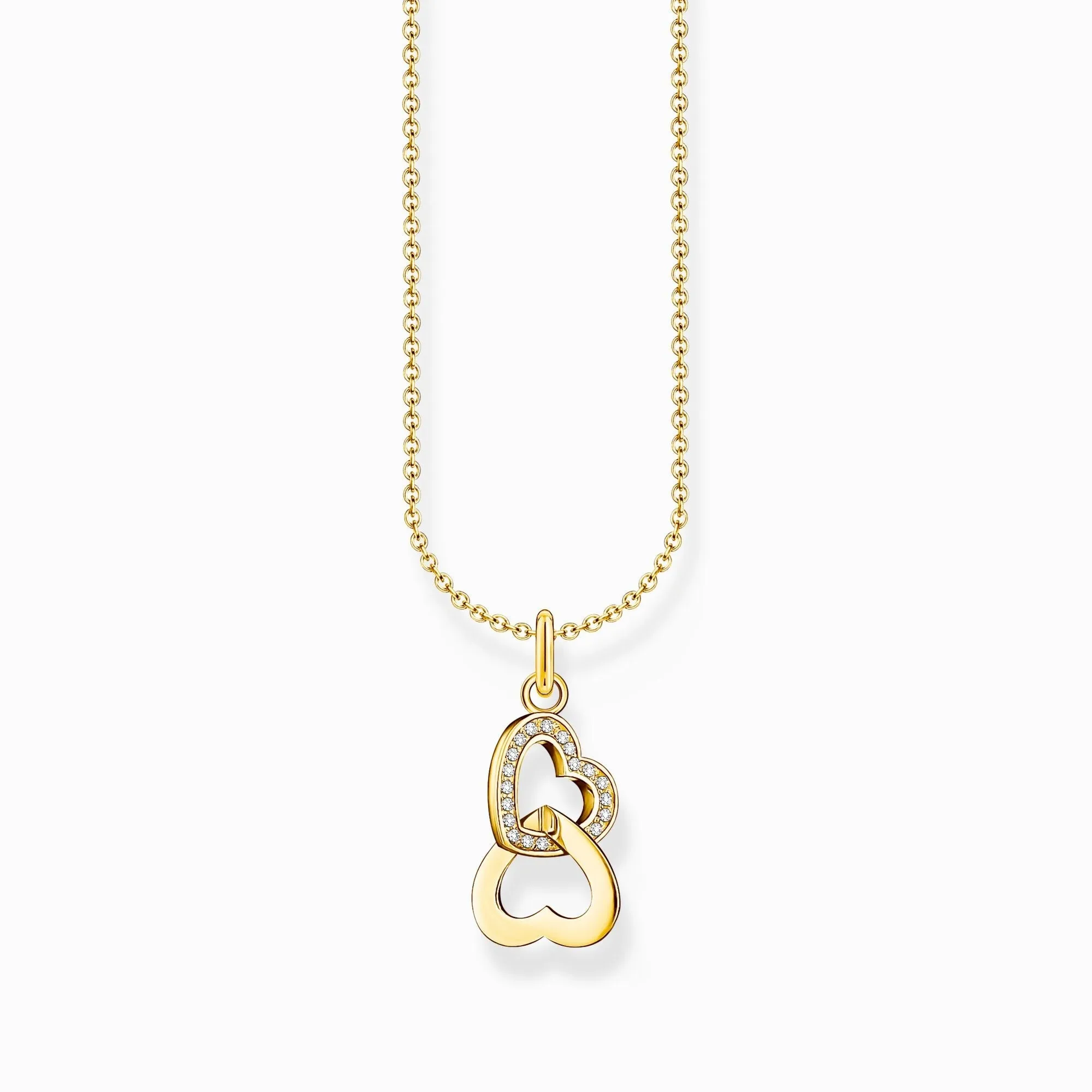 Thomas Sabo Schmuck Thomas Sabo Vergoldete Sterling Silber Verflochtene Herzen Halskette