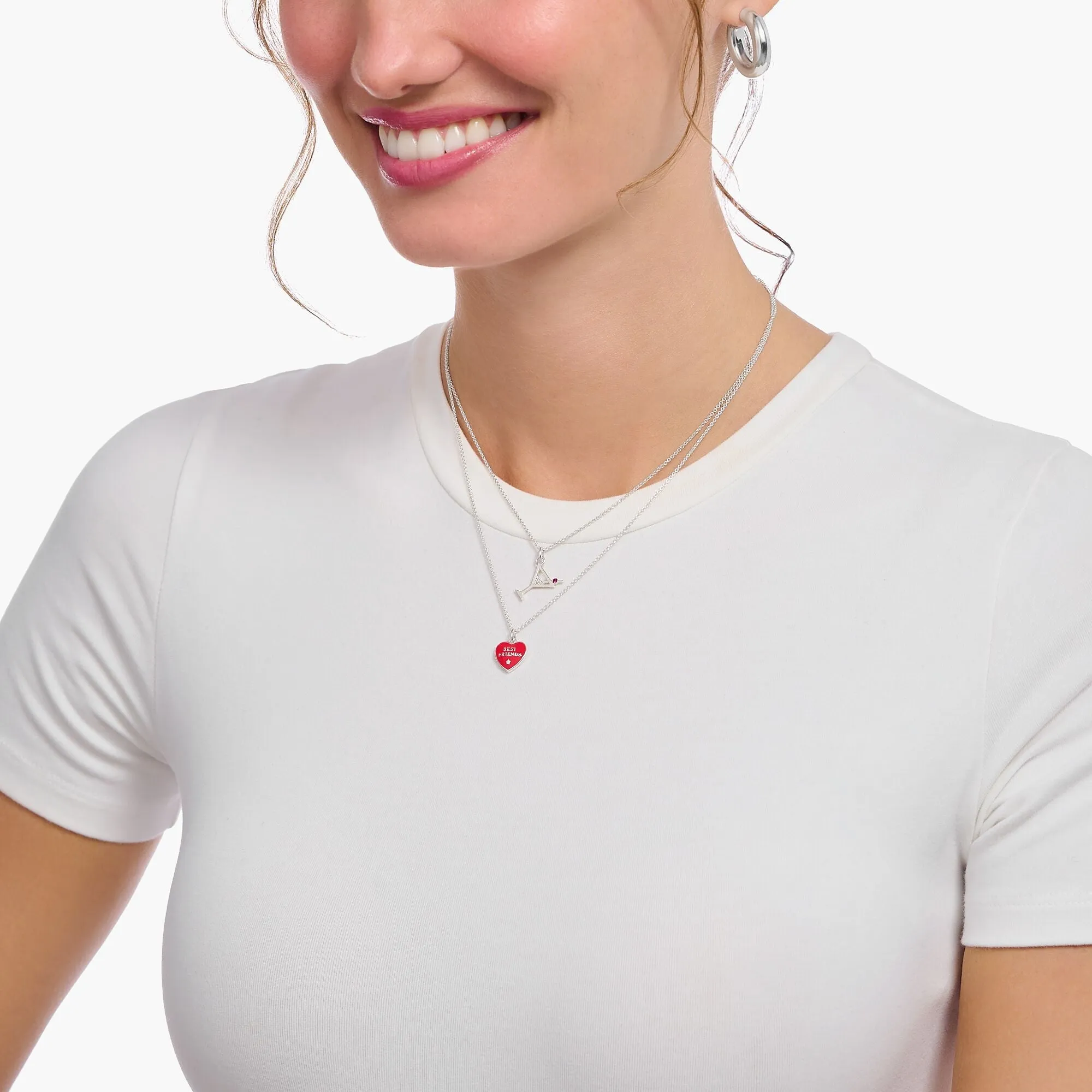 Thomas Sabo Schmuck Thomas Sabo Sterling Silber Herz Emaille Halskette
