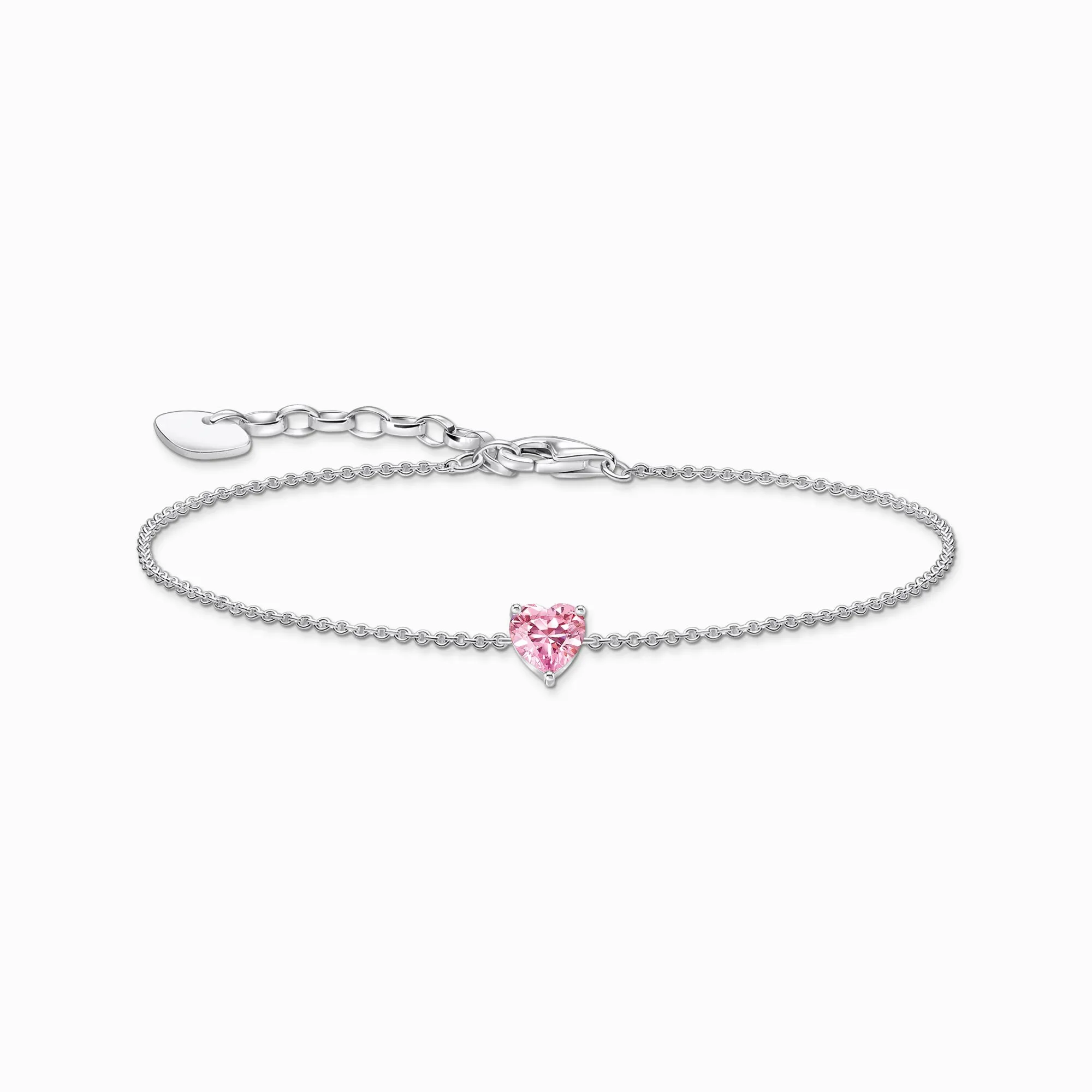 Thomas Sabo Schmuck Thomas Sabo Sterling Silber Herz Pink Zirkonia Armband