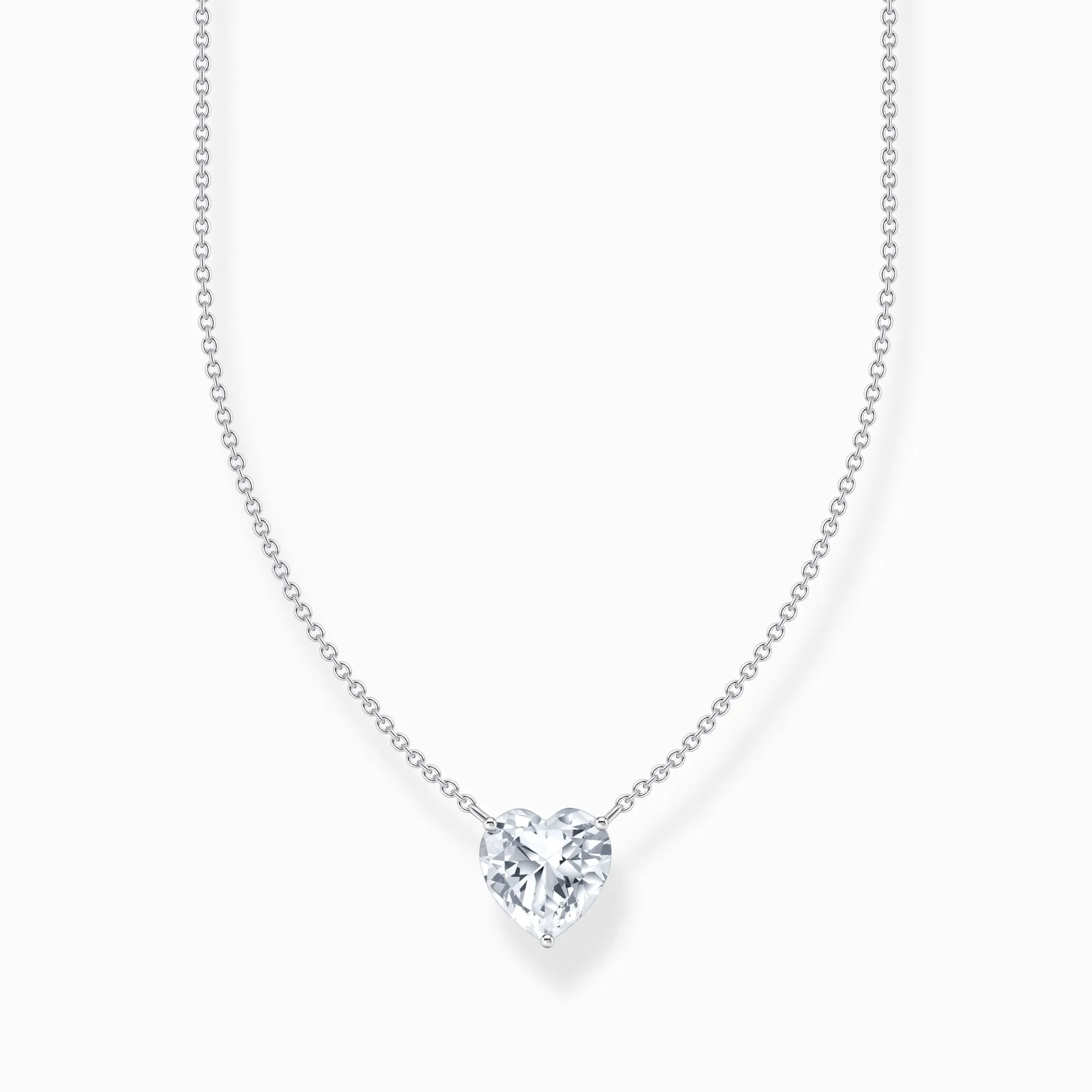 Thomas Sabo Schmuck Thomas Sabo Sterling Silber Herz Weiß Zirkonia Halskette