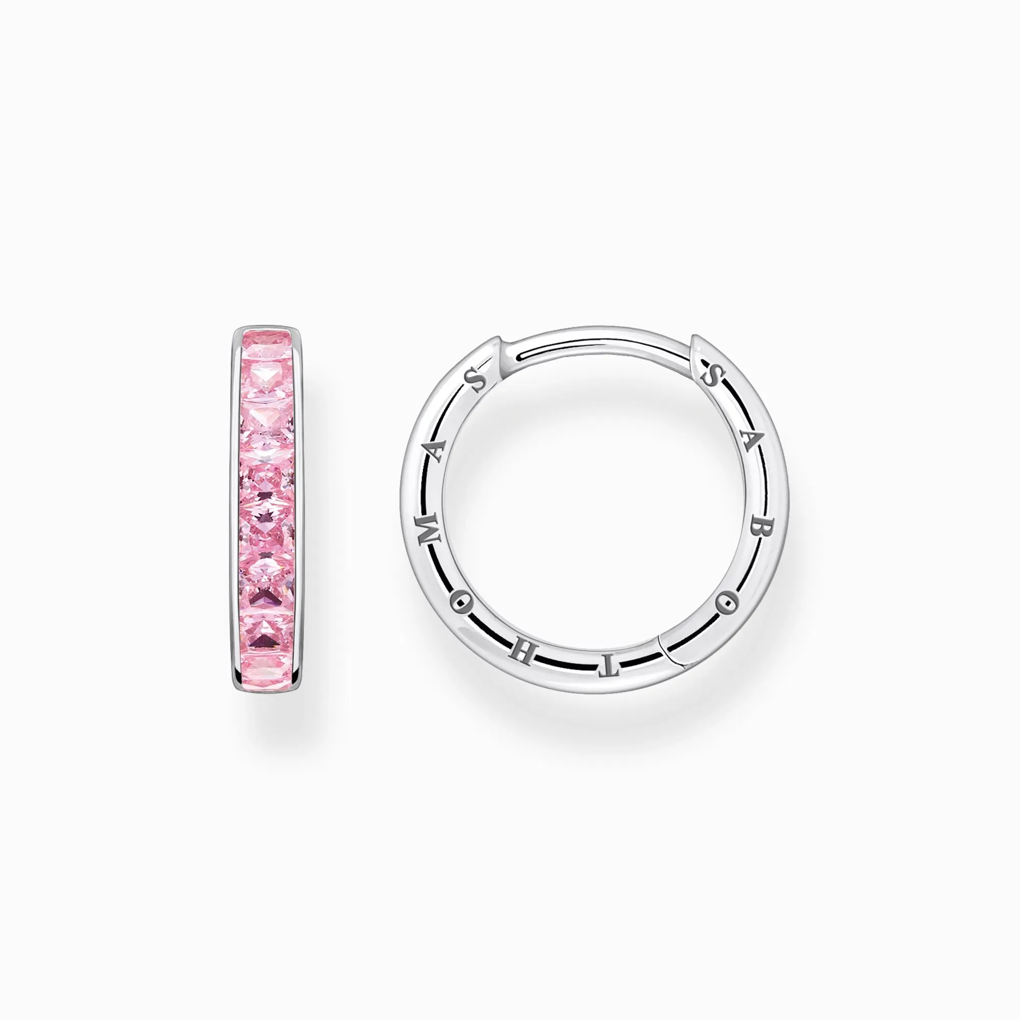 Thomas Sabo Schmuck Thomas Sabo Sterling Silber Rosa Pave Steine Creolen