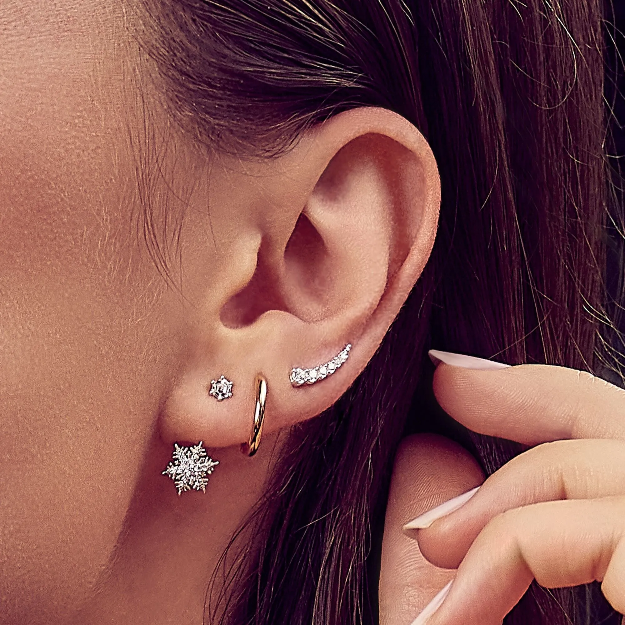 Thomas Sabo Schmuck Thomas Sabo Sterling Silber Weißstein Kletterer Ohrringe