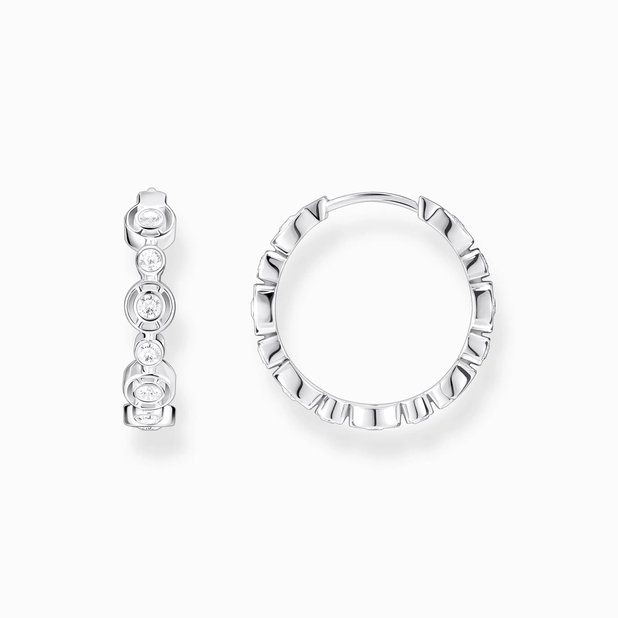 Thomas Sabo Schmuck Thomas Sabo Sterling Silber Weiße Steine Creolen