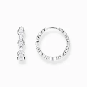 Thomas Sabo Schmuck Thomas Sabo Sterling Silber Weiße Steine Creolen