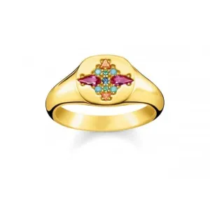 Thomas Sabo Paradise Gold Mehrstein Siegelring TR2231-996-7 Thomas Sabo Ringe