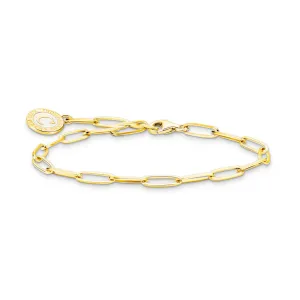Thomas Sabo Silberschmuck Thomas Sabo Charmista Armband aus Sterling Silber mit Goldbeschichtung, 17cm Länge
