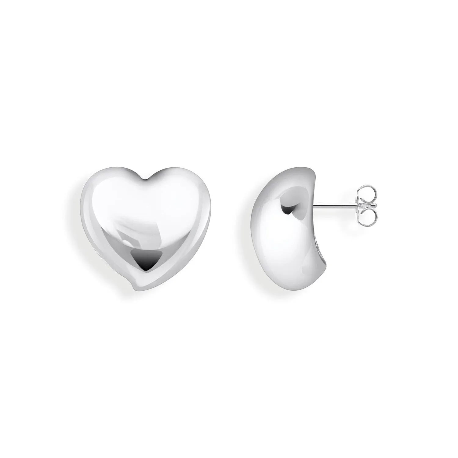 Thomas Sabo Silberschmuck Thomas Sabo Sterling Silber Mutiges Herz Stecker Ohrringe