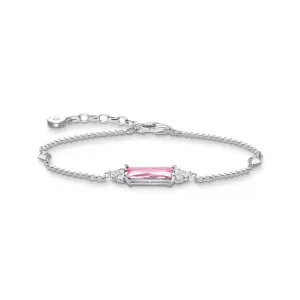 Thomas Sabo Silberschmuck Thomas Sabo Sterling Silber Heritage Pink CZ Armband 16-19cm