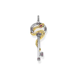 Thomas Sabo Silberschmuck Thomas Sabo Sterling Silber Magic Garden Schlüsselanhänger mit Schlangenmotiv