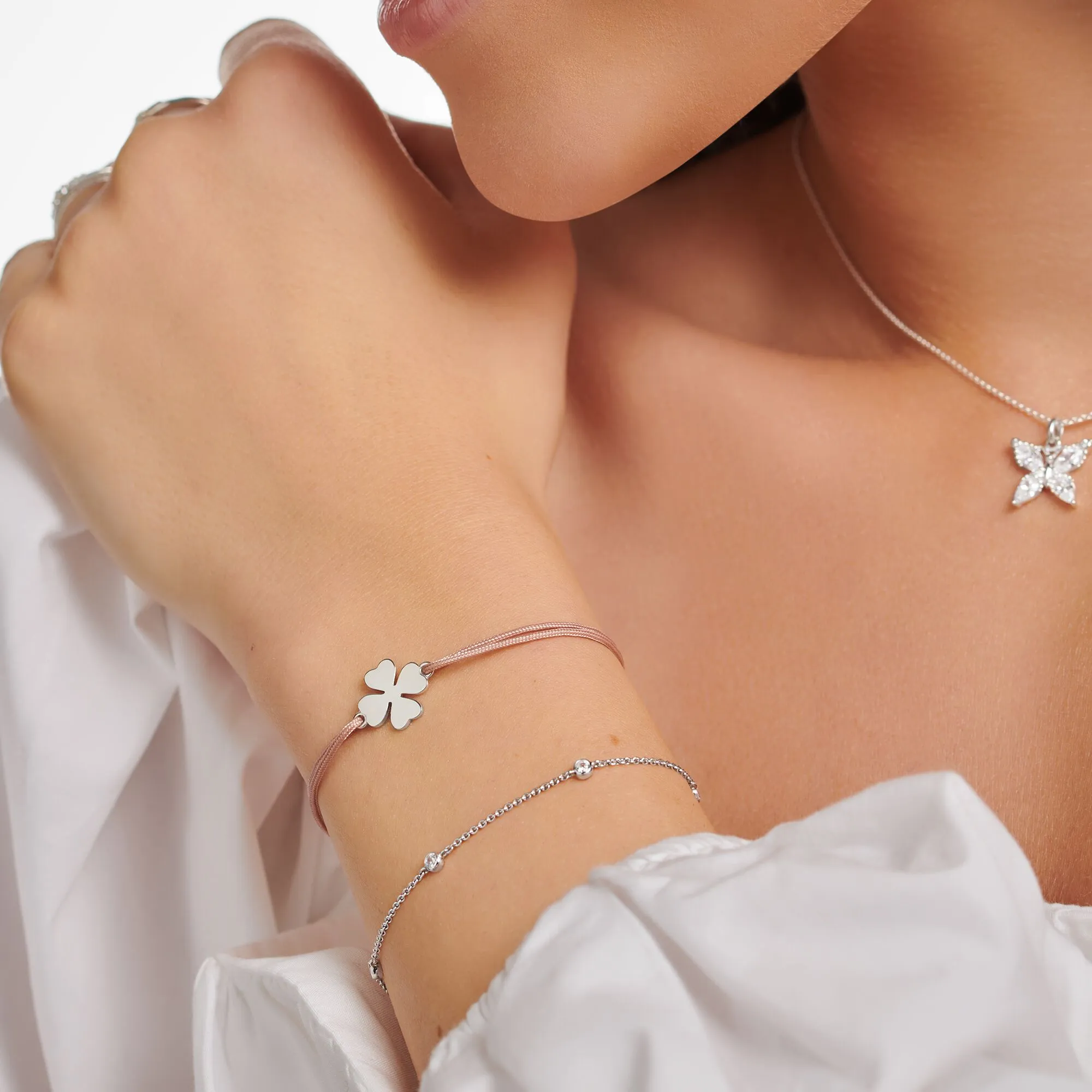 Thomas Sabo Damenarmbänder Armband Kleeblatt Silber
