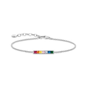 Thomas Sabo Damenarmband Armband mit bunten Steinen in Silber