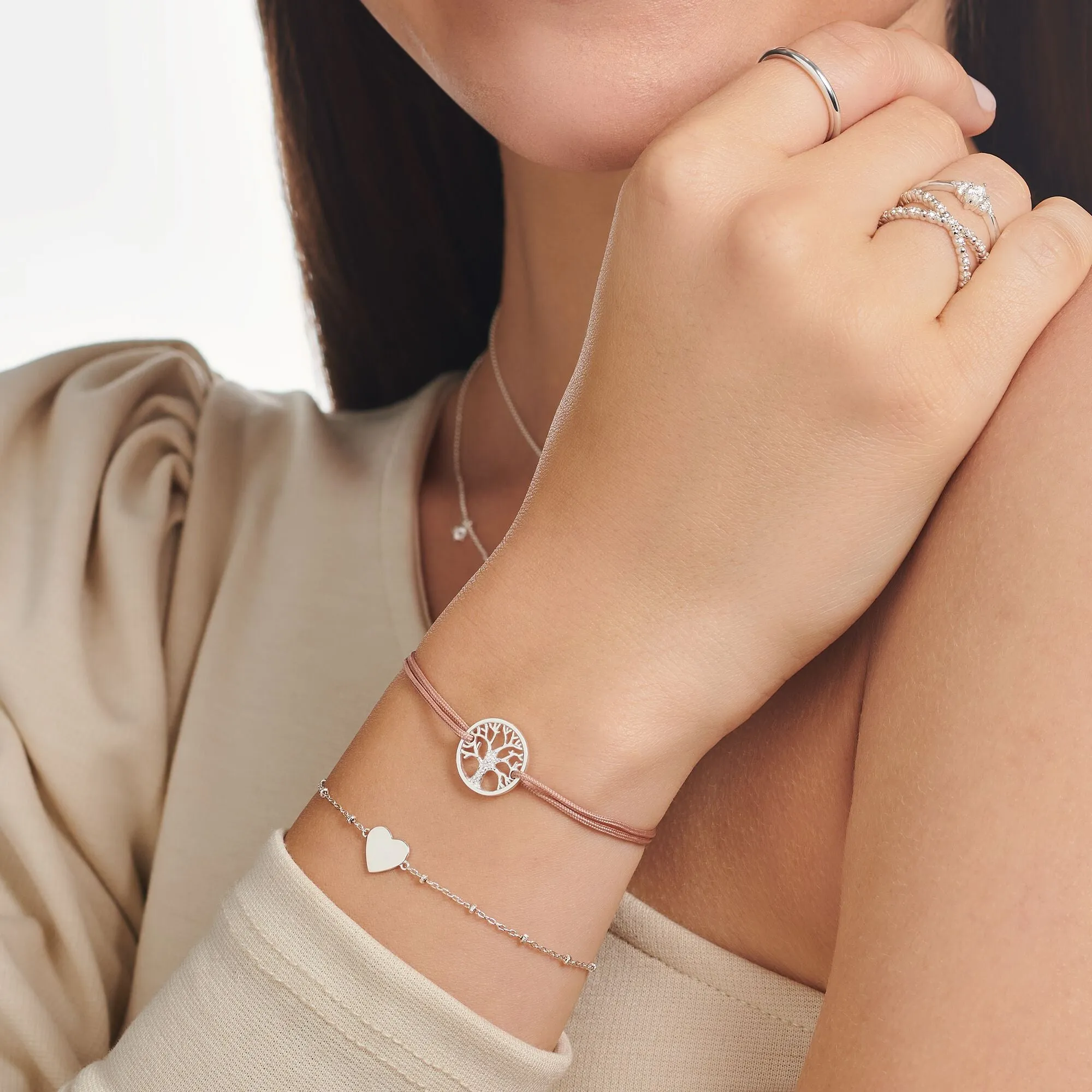 Thomas Sabo Damenarmbänder Armband Baum Der Liebe Silber
