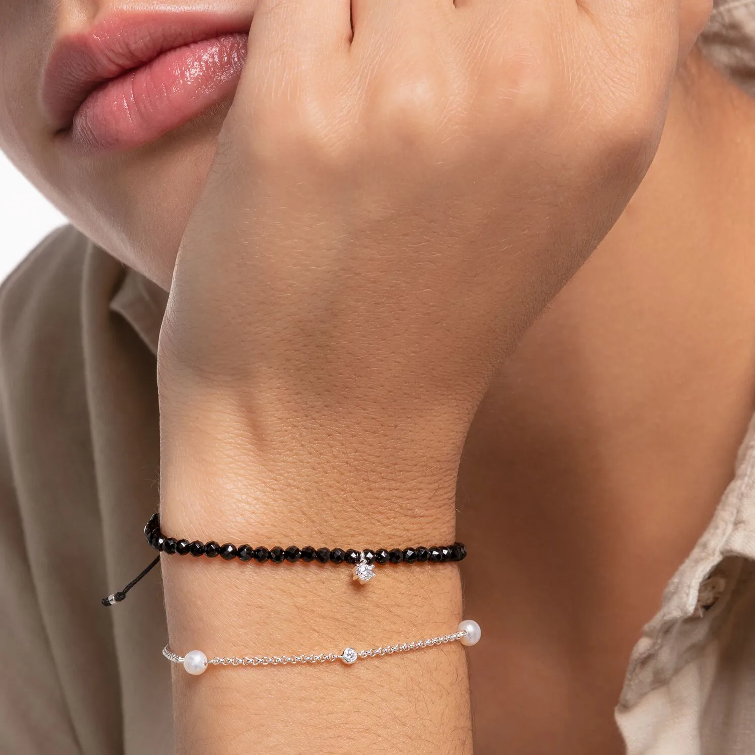 Thomas Sabo Damenarmbänder Armband mit weißem Stein