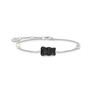 Thomas Sabo Damenarmband Armband mit schwarzem Goldbär, Süßwasserperle & Zirkonia