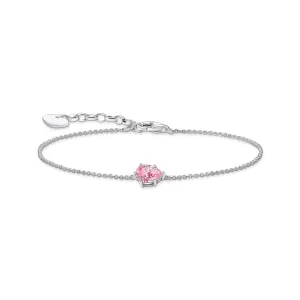 Thomas Sabo Damenarmband Armband mit rosa tropfenförmigem Anhänger