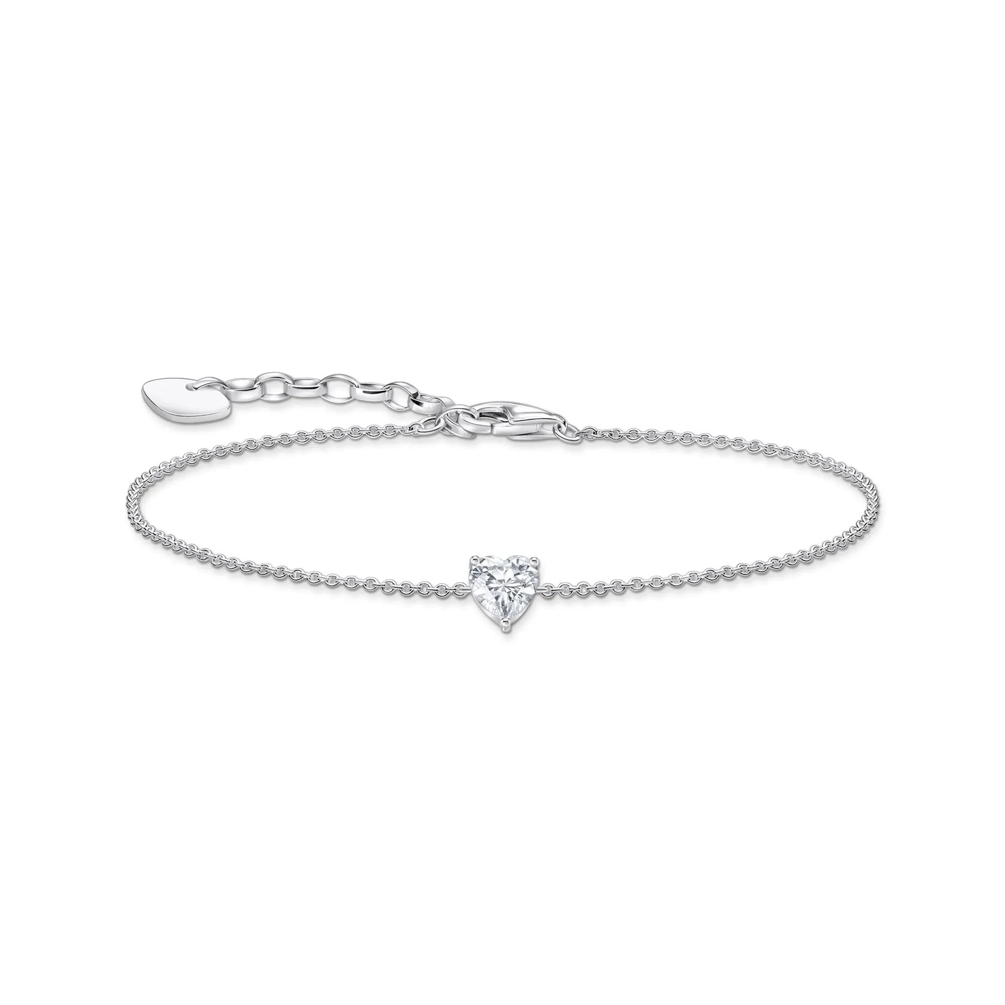Thomas Sabo Damenarmband Armband mit weißem herzförmigem Anhänger