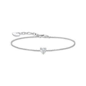 Thomas Sabo Damenarmband Armband mit weißem herzförmigem Anhänger
