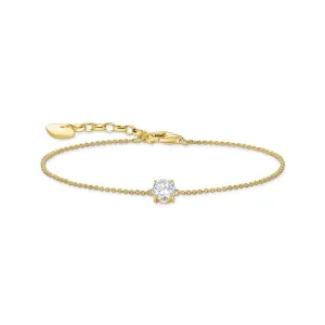 Thomas Sabo Damenarmband Armband mit weißem Zirkonia-Anhänger - Gold