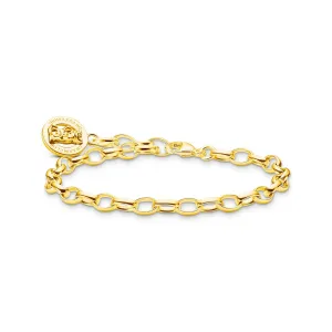Thomas Sabo Damenarmbänder Charm-Armband mit Goldbären-Logo in Gold