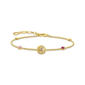 Thomas Sabo Damenarmband Gold Cosmic Sun Münzenarmband