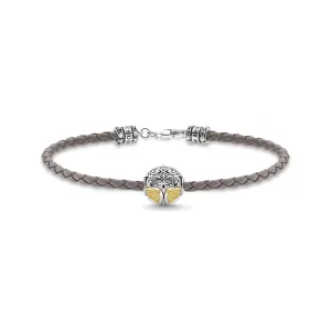 Thomas Sabo Damenarmbänder Lederarmband Baum Der Liebe