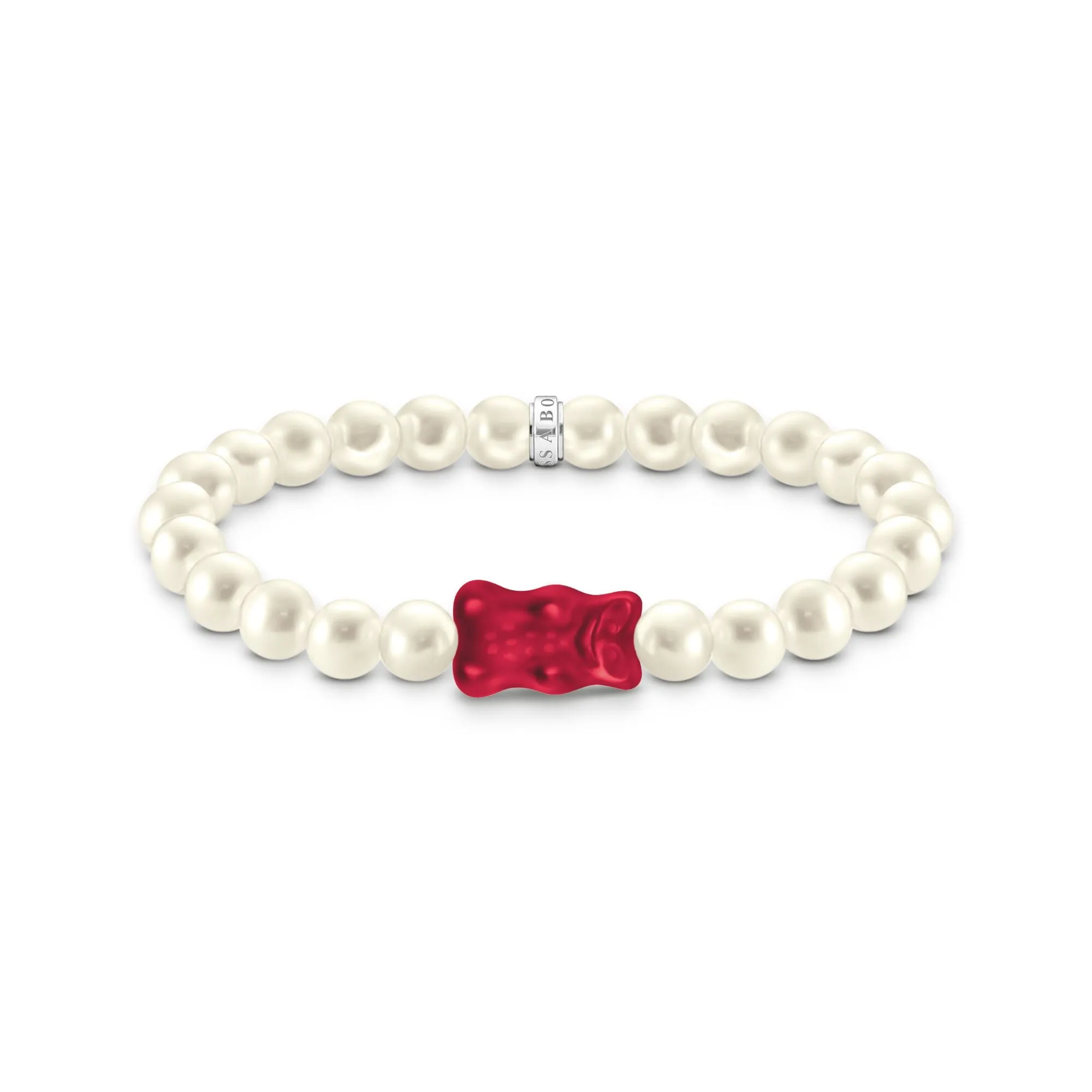 Thomas Sabo Damenarmbänder Perlenarmband mit Rotgoldbären