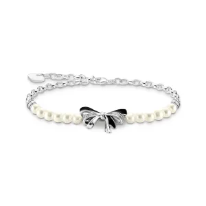 Thomas Sabo Damenarmbänder Romantisches Schleifenarmband mit Perlen