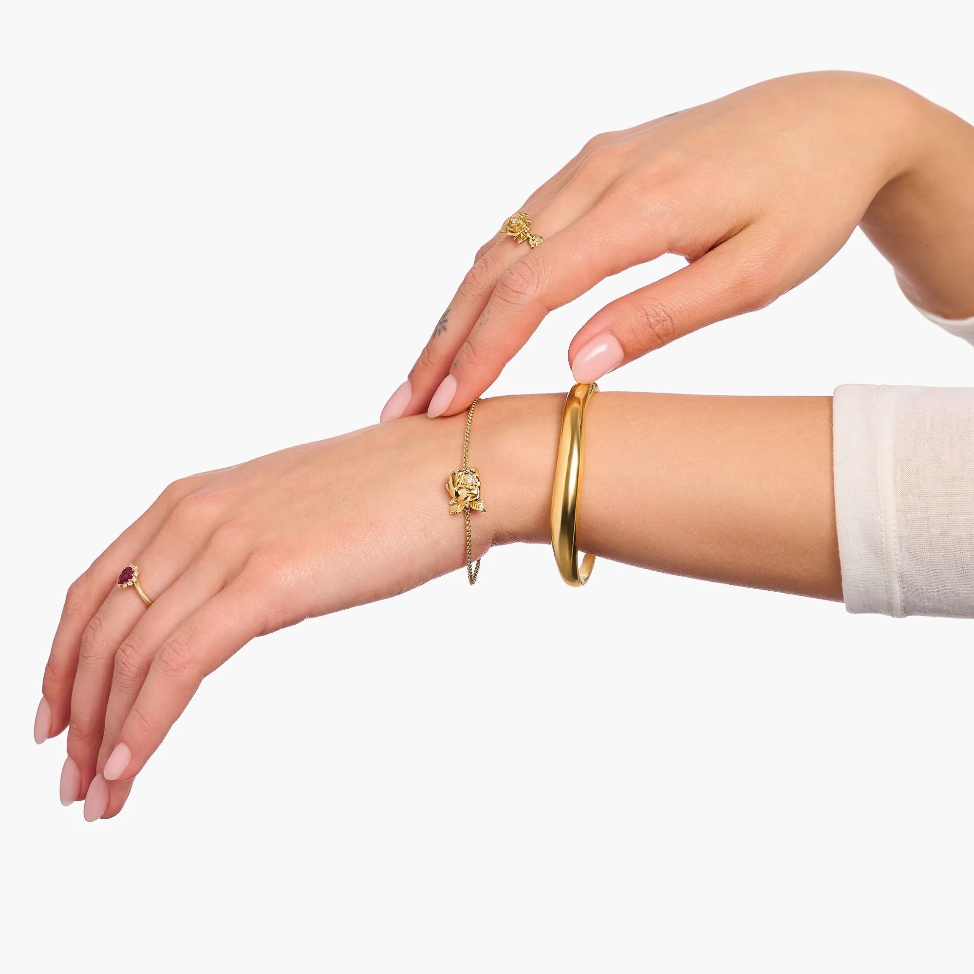 Thomas Sabo Damenarmbänder Romance Armband Rose in Gold