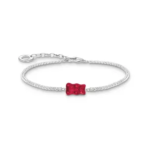 Thomas Sabo Damenarmbänder Tennisarmband mit Rotgoldbär