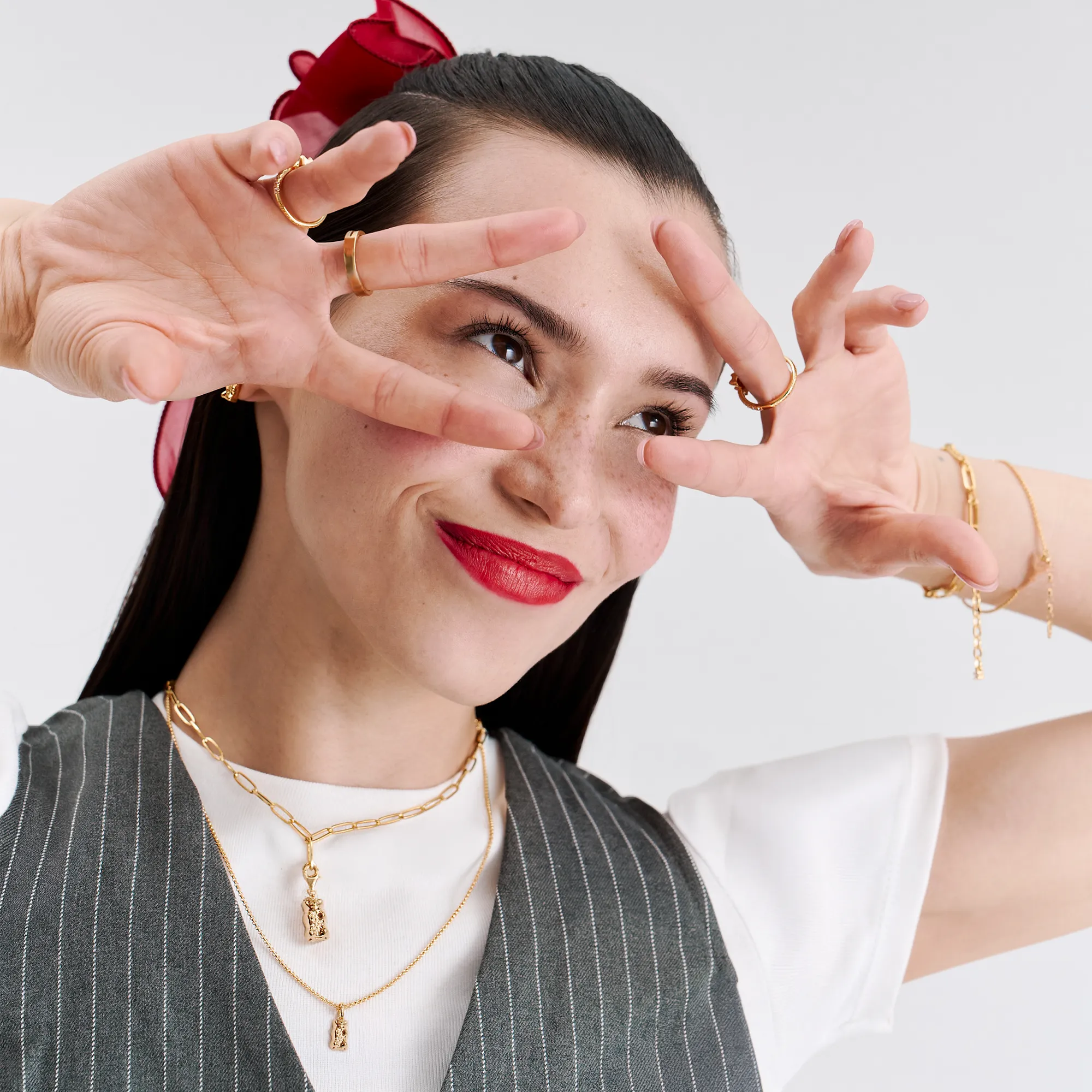 Thomas Sabo Damen Charms Schmuck Anhänger Gold HARIBO Goldbär