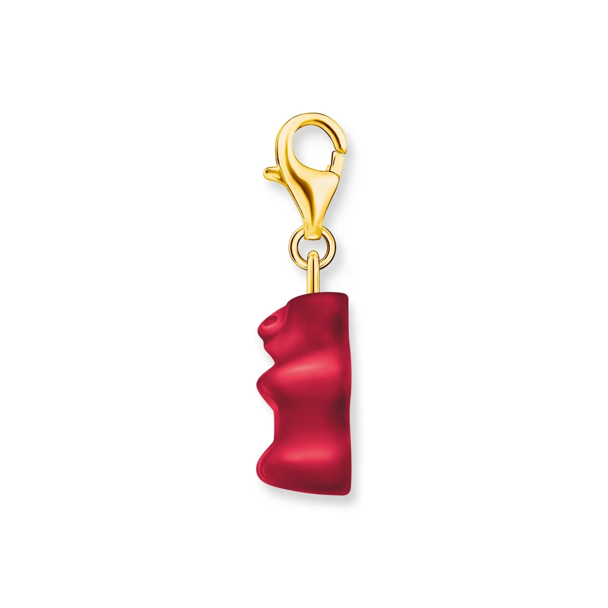 Thomas Sabo Damen Charms Schmuck Anhänger Goldbären in Rot