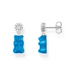 Thomas Sabo Damen Ohrringe Ohrstecker mit blauen Goldbären