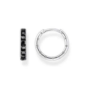 Thomas Sabo Damen Ohrringe Heritage Schwarze Steine Creolen