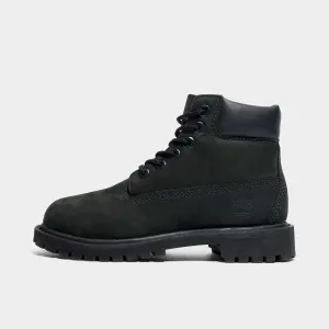 Timberland Kinder 6 Zoll wasserdichte Stiefel / Schwarze Nubuck Timberland Schuhe