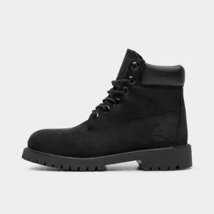 Timberland Juniors' 6-Zoll wasserdichte Premium-Stiefel / Schwarze Nubuck Timberland Schuhe