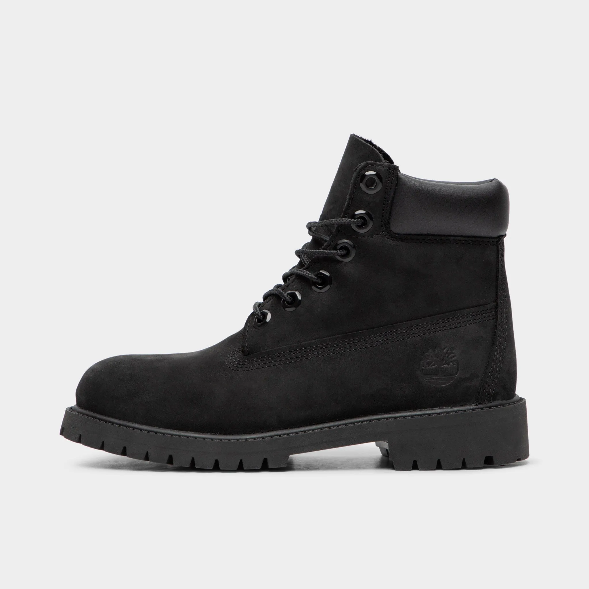 Timberland Juniors' 6-Zoll wasserdichte Premium-Stiefel / Schwarze Nubuck Timberland Schuhe