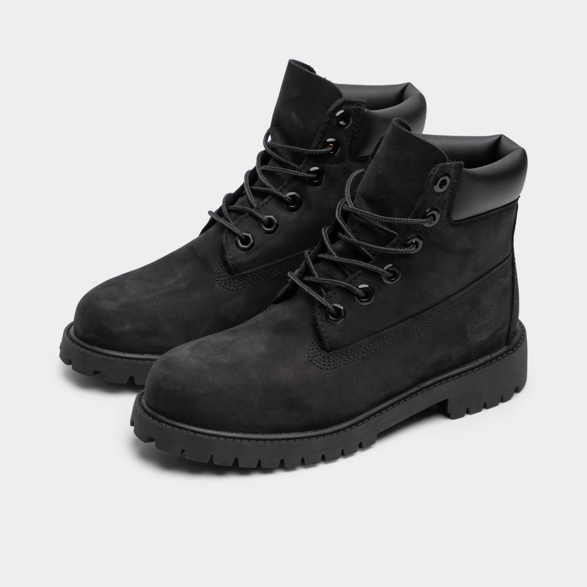 Timberland Juniors' 6-Zoll wasserdichte Premium-Stiefel / Schwarze Nubuck Timberland Schuhe