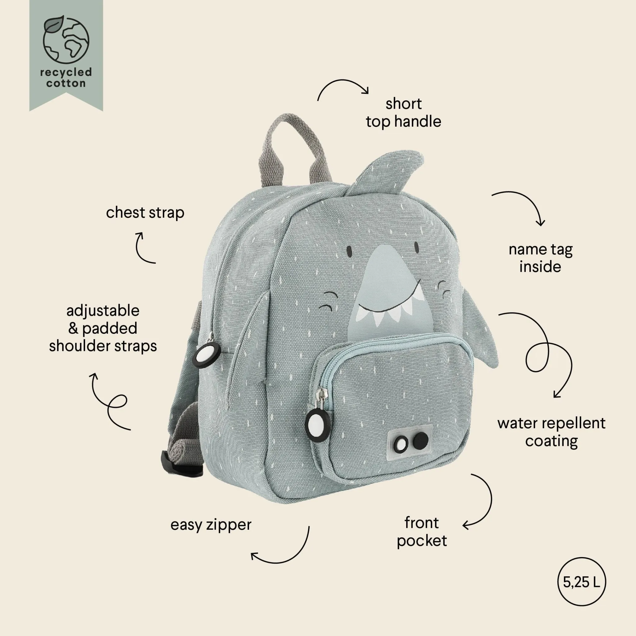 Trixie: Kleiner Rucksack - Mr. Shark