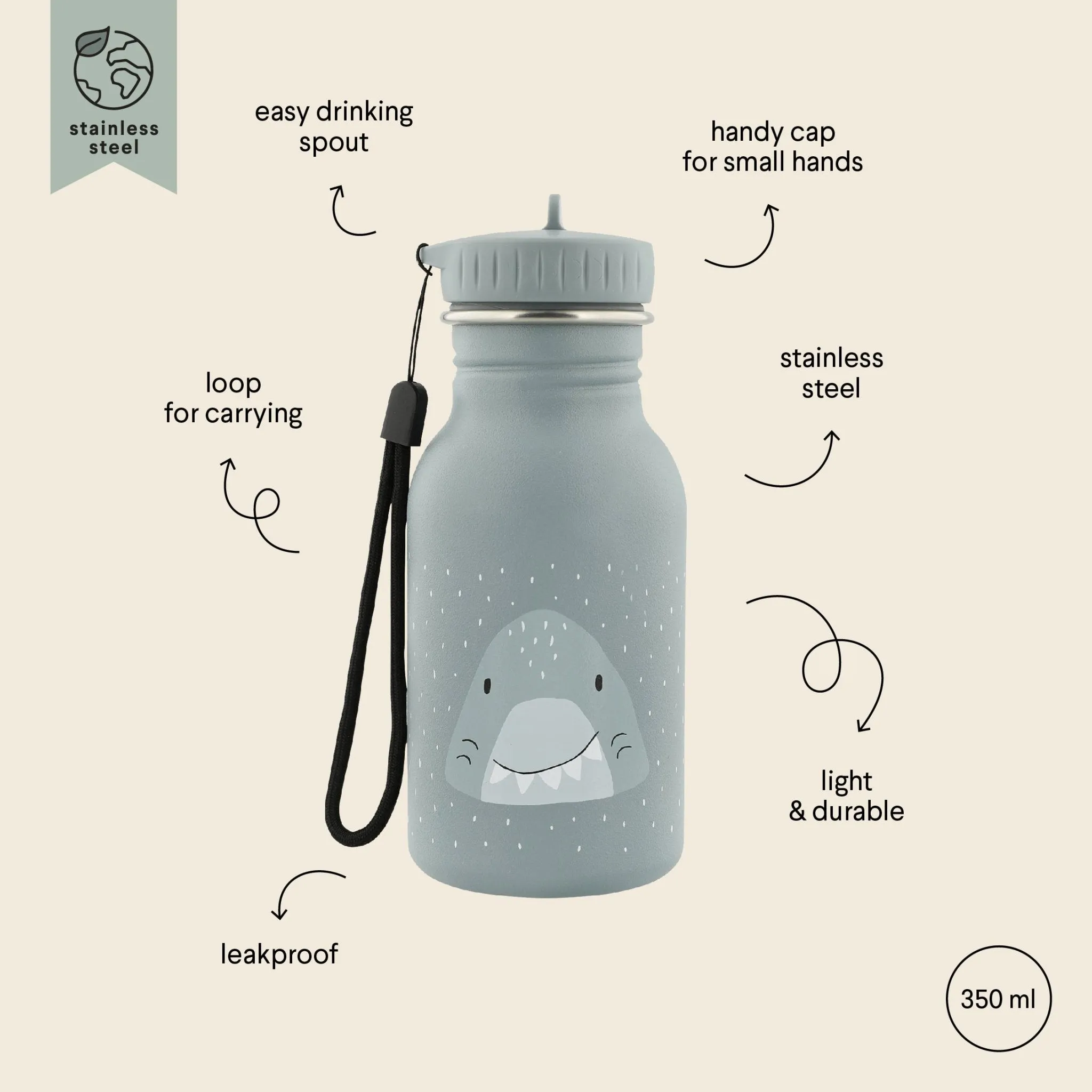 Trixie: Flasche 350ml - Mr. Shark